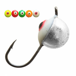Мормышка вольфрамовая Lumicom Полусфера окун./фосф. глаз Ф6 AgP, цена за 1 шт.