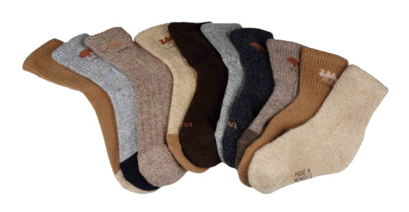 Носки Eurowool р 37-39 38-40, 70% шерсть с контрастной отделкой с пухом верблюда