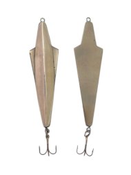 Блесна зимняя Бор Плюс двусторонняя 17 с подвес. тр. никель