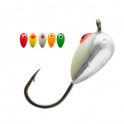 Мормышка вольфрамовая Lumicom Банан с ушком Ф4 AgP с окун. фосф. гл., цена за 1 шт.