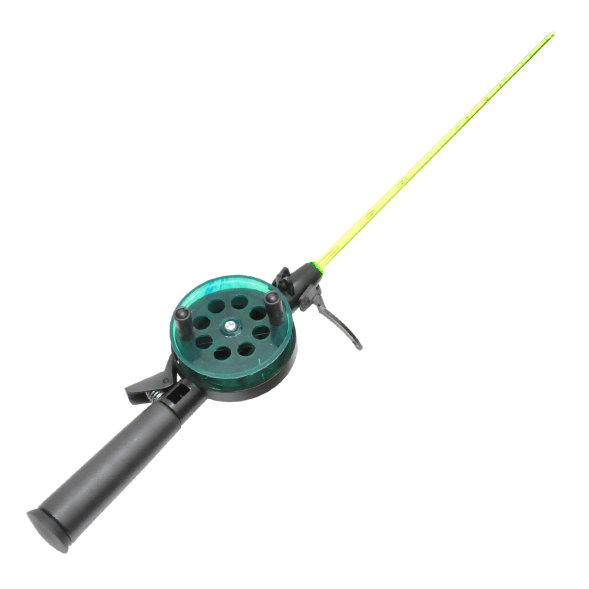 Удочка зимняя Три Кита "Teхнo" с катушкой d-55 с пласт. ручкой хлыстик поликарб. цвет в ассорт