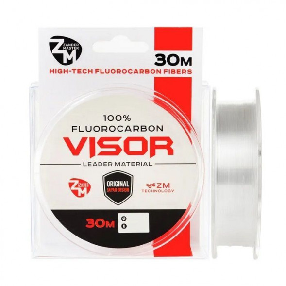 Леска ZanderMaster флюорокарбоновая 100% VISOR 30m, 0.105мм х 1.21кг