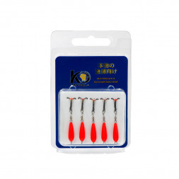 Мормышка Kyoda Черт с подвесным тройником, размер M, вес 1.3 гр ярко красный 5 шт